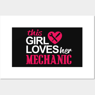 this girl loves her mechanic mechanic Posters and Art